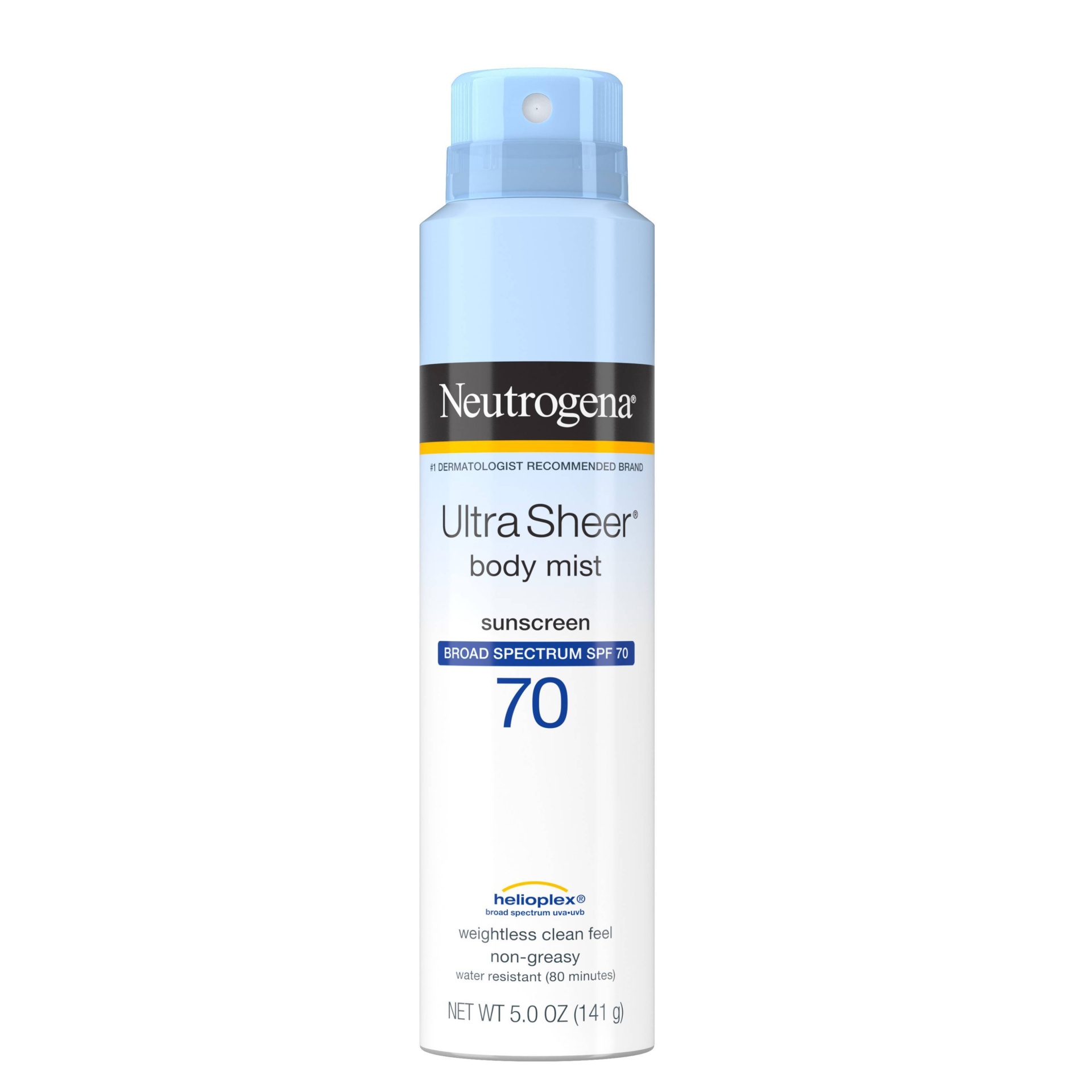 slide 1 of 6, Neutrogena Ultra Sheer Lightweight Sunscreen Spray - SPF 70, 5 oz
