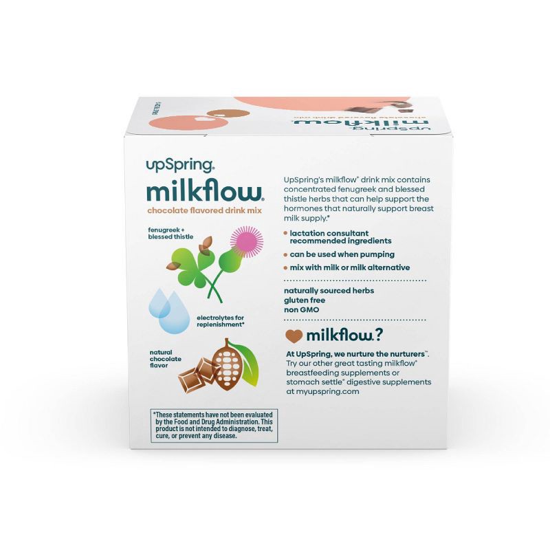 slide 5 of 6, UpSpring MilkFlow Drink Mix Breastfeeding Supplement with Electrolytes - 16ct - Chocolate Flavor, 16 ct