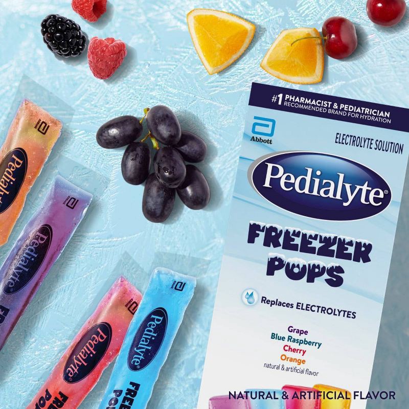 slide 3 of 9, Pedialyte Electrolyte Solution Freezer Pops Variety Pack - 33.6 fl oz, 33.6 fl oz