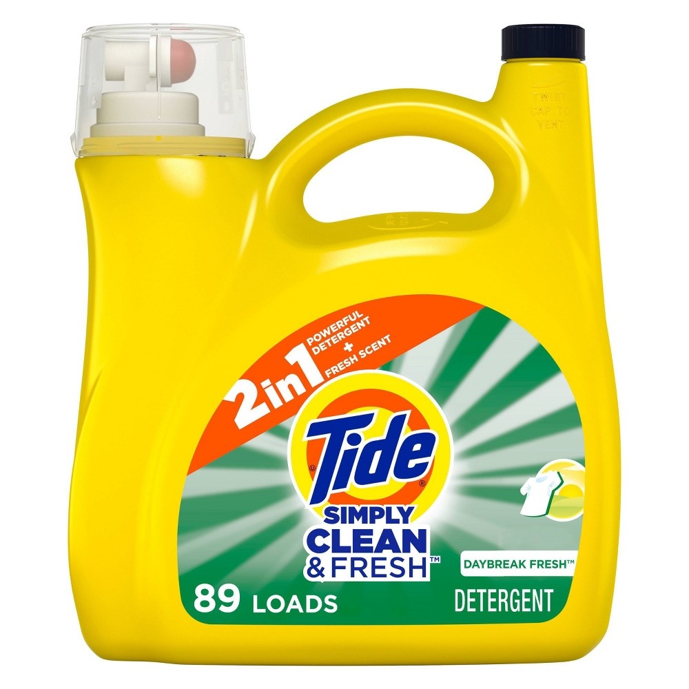 slide 5 of 9, Tide Simply Daybreak Fresh Scent Liquid Laundry Detergent - Clean & Fresh - 128 fl oz, 128 fl oz