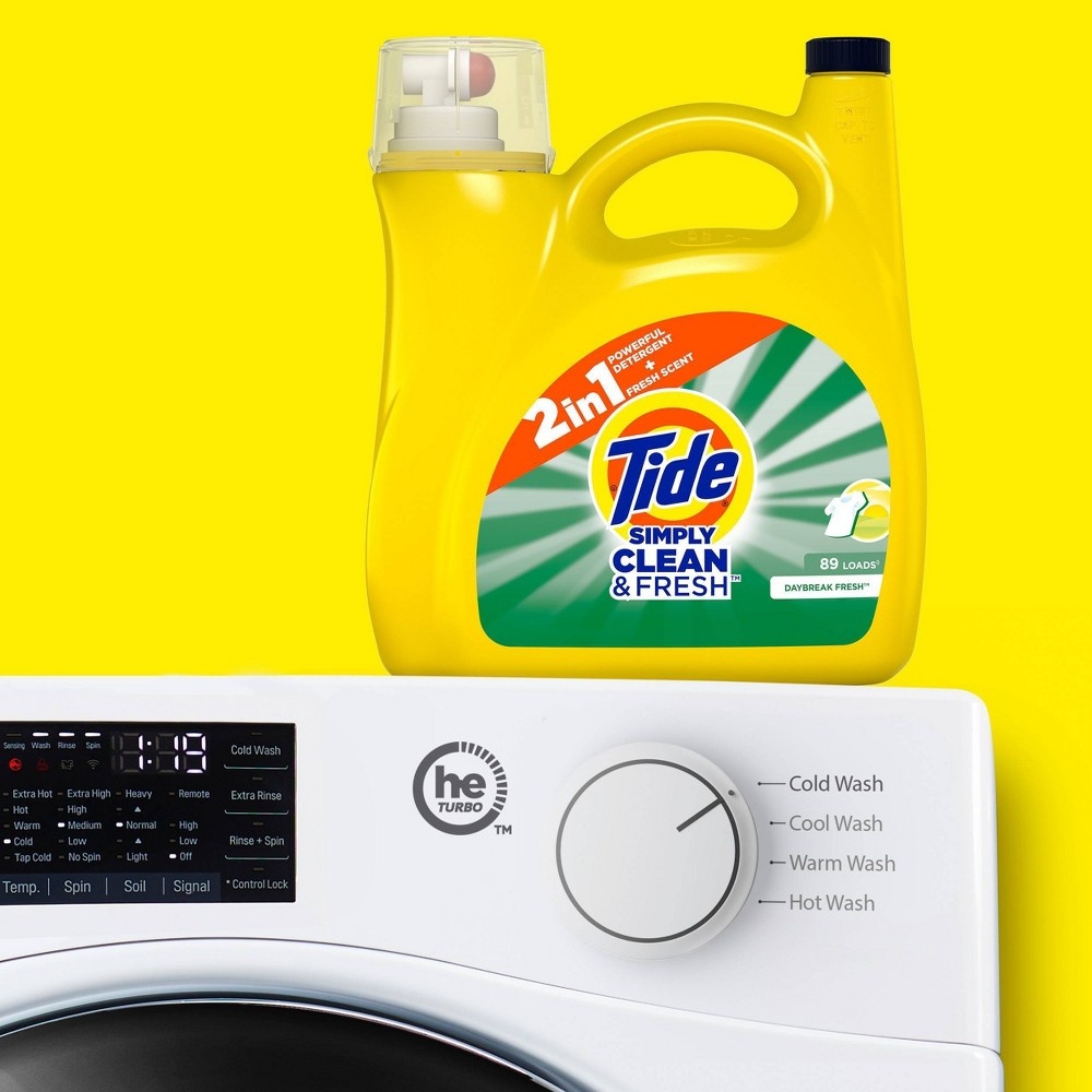 slide 6 of 9, Tide Simply Daybreak Fresh Scent Liquid Laundry Detergent - Clean & Fresh - 128 fl oz, 128 fl oz