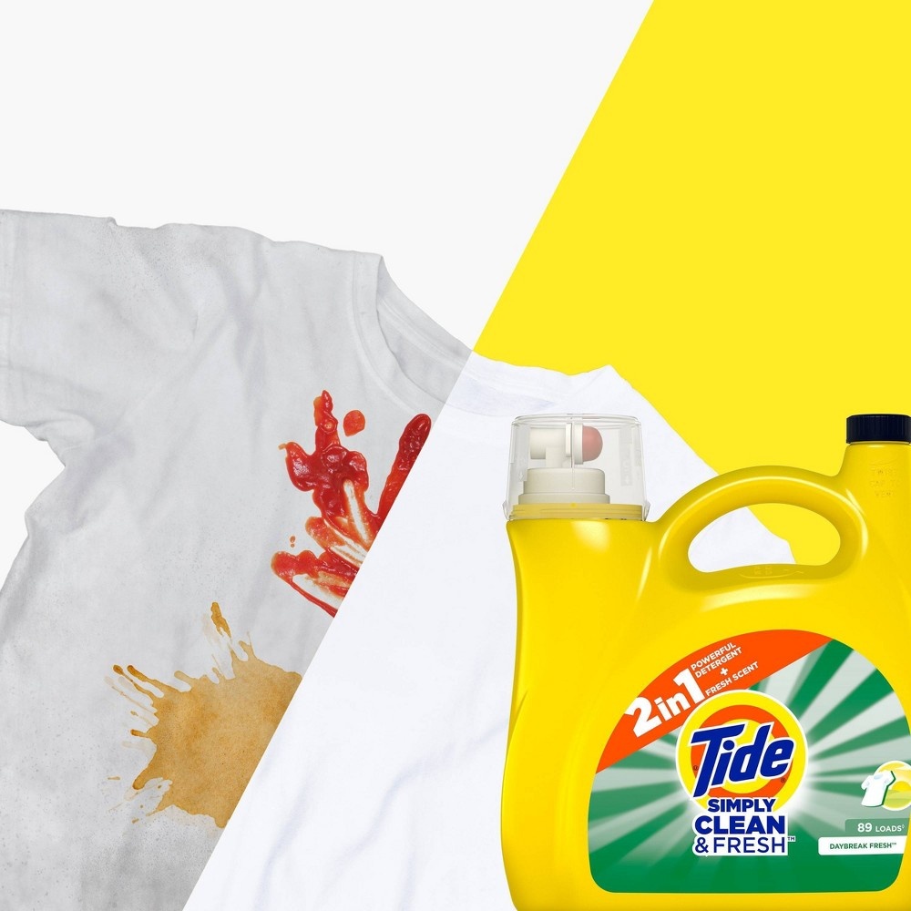 slide 7 of 9, Tide Simply Daybreak Fresh Scent Liquid Laundry Detergent - Clean & Fresh - 128 fl oz, 128 fl oz