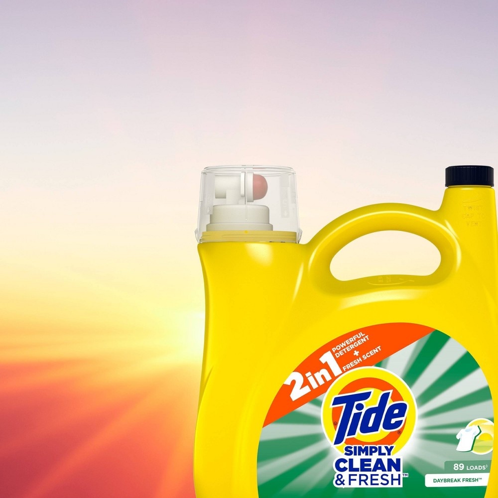 slide 8 of 9, Tide Simply Daybreak Fresh Scent Liquid Laundry Detergent - Clean & Fresh - 128 fl oz, 128 fl oz