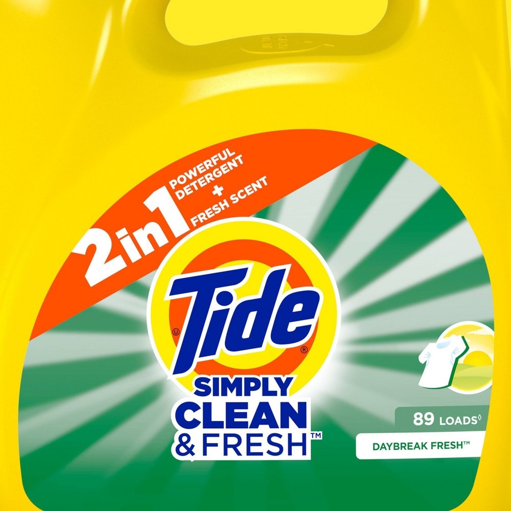 slide 9 of 9, Tide Simply Daybreak Fresh Scent Liquid Laundry Detergent - Clean & Fresh - 128 fl oz, 128 fl oz