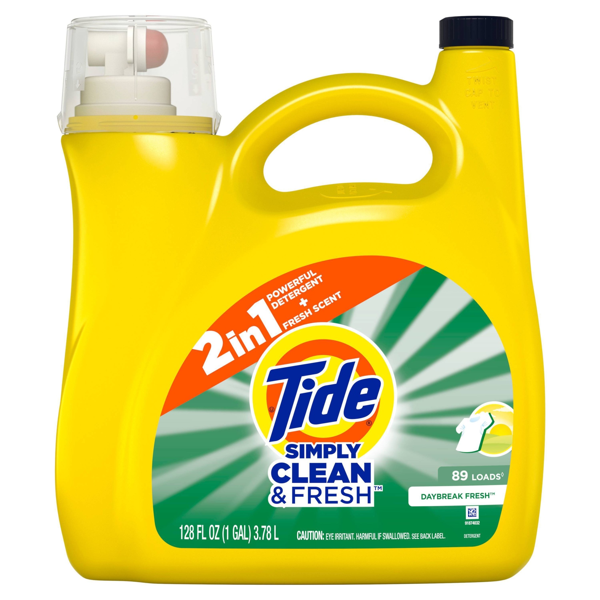 slide 1 of 9, Tide Simply Daybreak Fresh Scent Liquid Laundry Detergent - Clean & Fresh - 128 fl oz, 128 fl oz