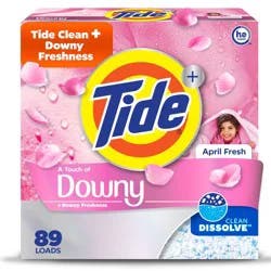 Tide + Downy April Fresh HE Deep Cleaning Concentrated Laundry Detergent Powder 89 Loads - 132oz