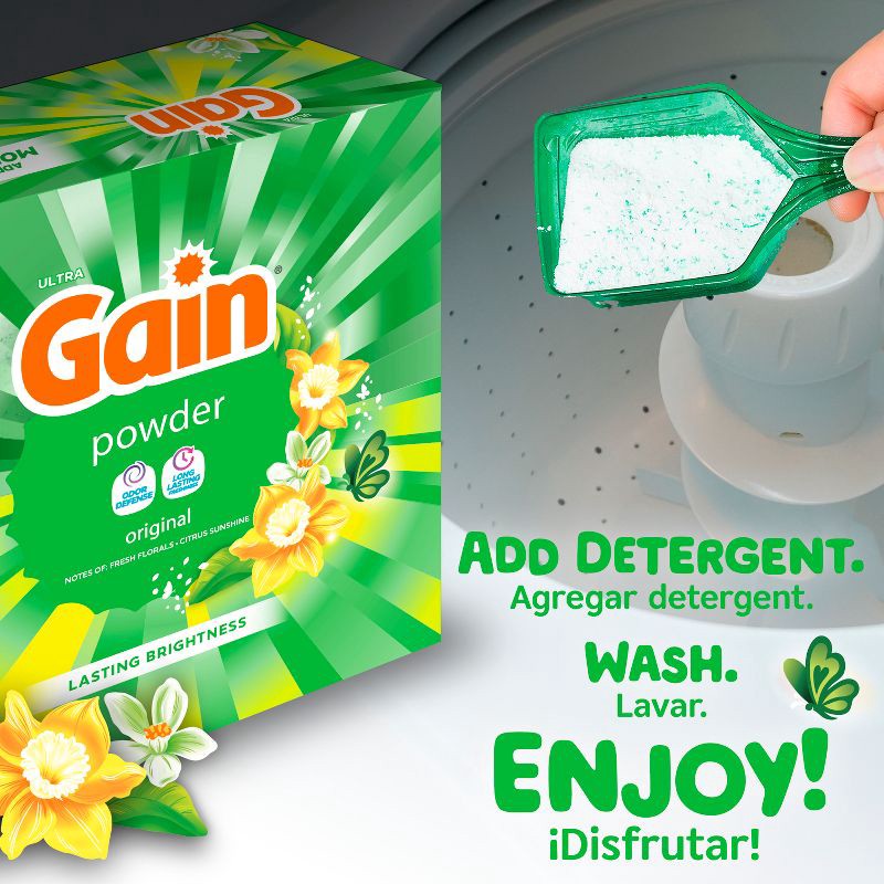 slide 6 of 10, Gain Original HE Concentrated Laundry Detergent Powder 167 Loads - 154oz, 154 oz