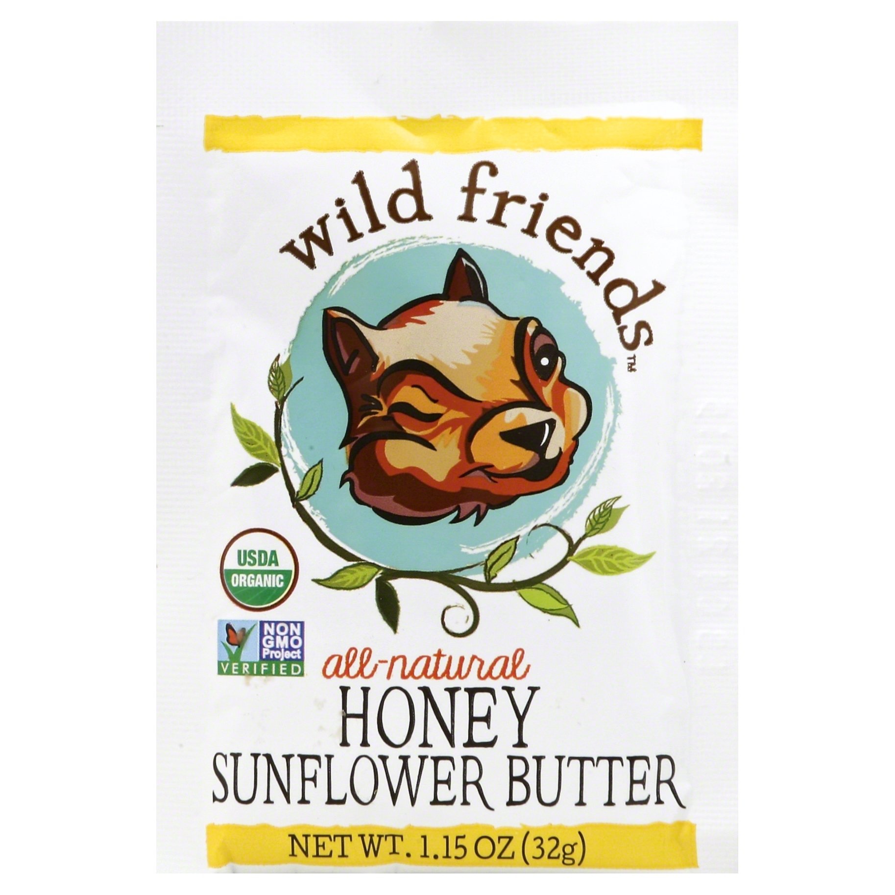 slide 1 of 1, Wild Friends All-Natural Honey Sunflower Butter, 1.15 oz