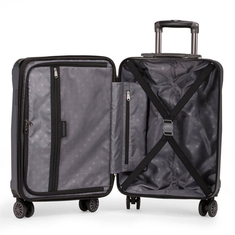 slide 9 of 9, SWISSGEAR Cascade Hardside Carry On Suitcase - Dark Gray, 1 ct