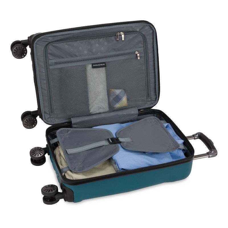 slide 8 of 10, SWISSGEAR Cascade Hardside Carry On Suitcase - Teal, 1 ct