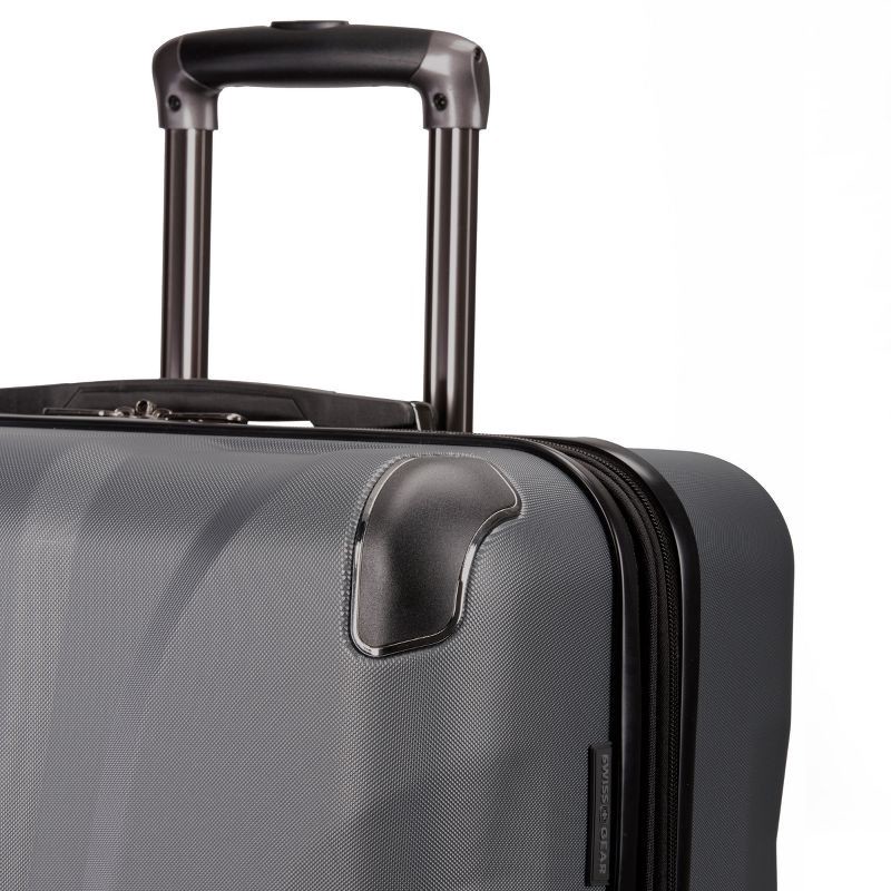 slide 3 of 9, SWISSGEAR Cascade Hardside Large Checked Suitcase - Dark Gray: Tear-Resistant ABS, 1 ct