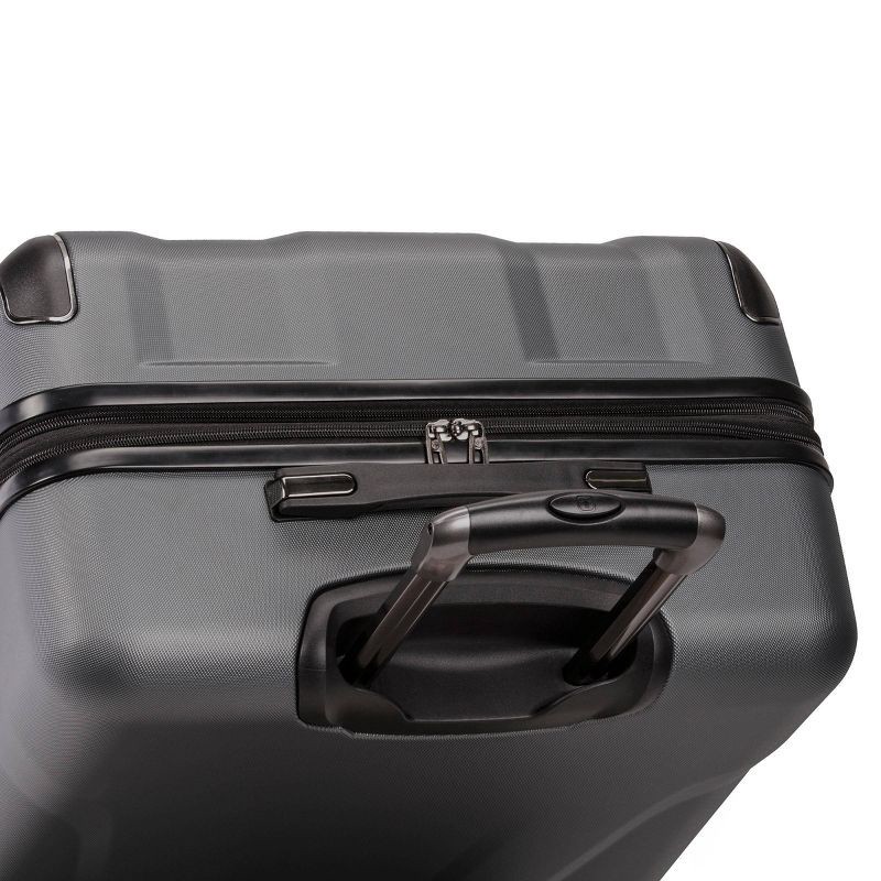 slide 6 of 9, SWISSGEAR Cascade Hardside Large Checked Suitcase - Dark Gray, 1 ct