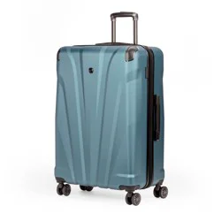 SWISSGEAR Cascade Hardside Large Checked Suitcase - Teal: 8-Wheel ABS Shell Luggage
