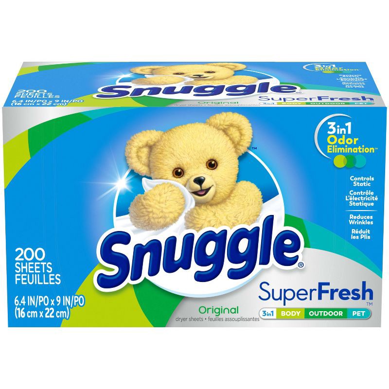 slide 1 of 11, Snuggle Plus SuperFresh Original Fabric Softener Dryer Sheets - 200ct, 200 ct