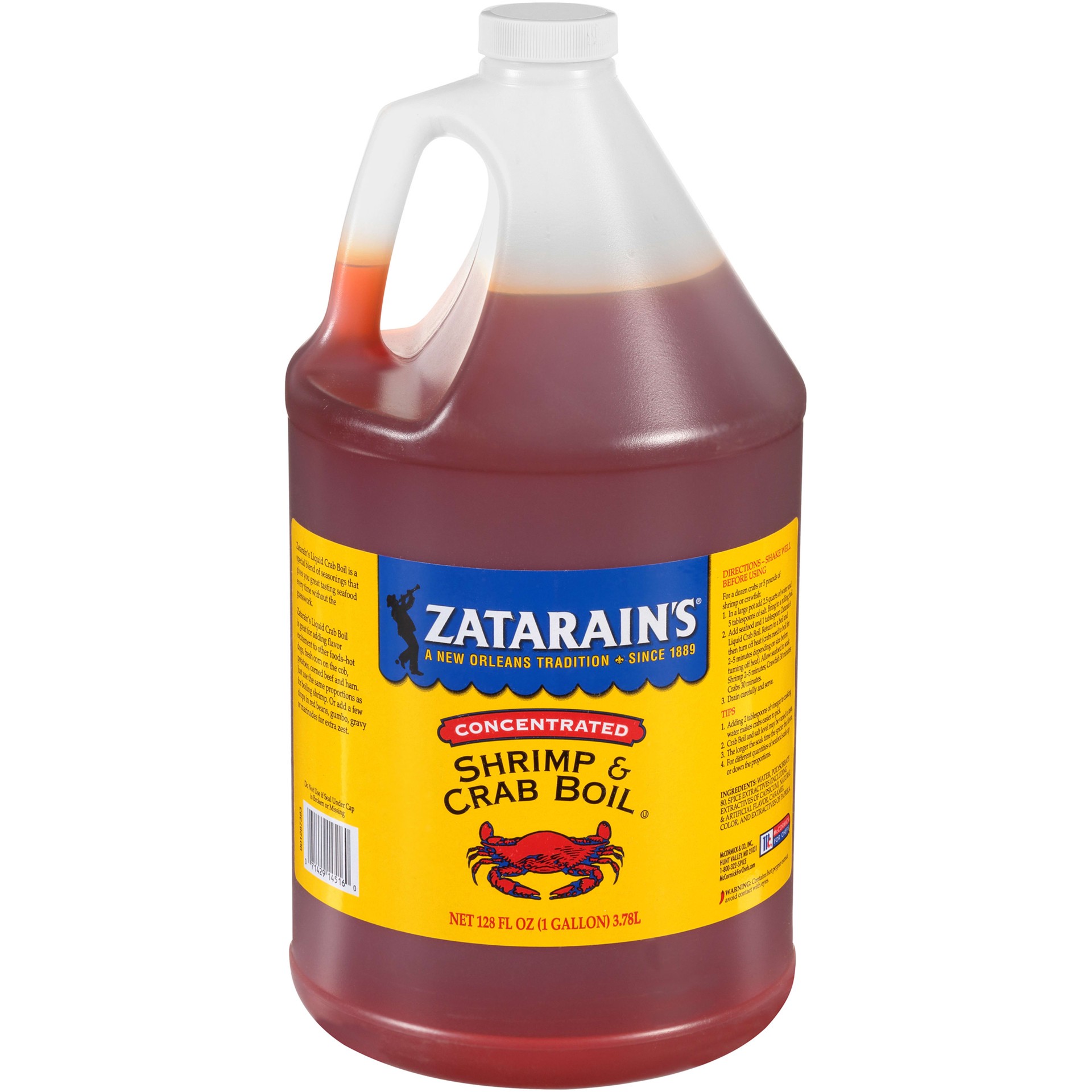 slide 1 of 7, Zatarain's Crab Boil - Liquid, 1 gal