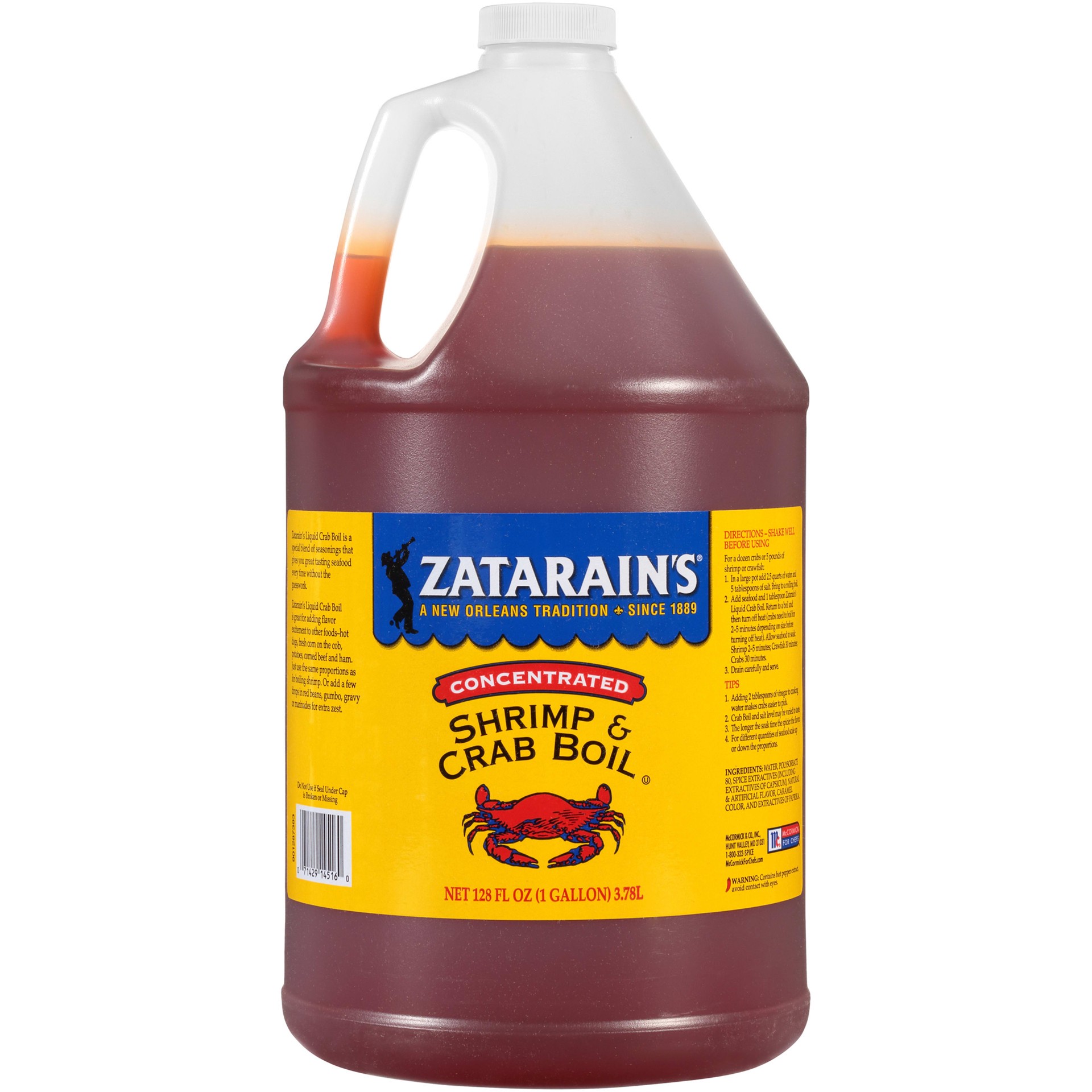 slide 1 of 7, Zatarain's Crab Boil - Liquid, 1 gal