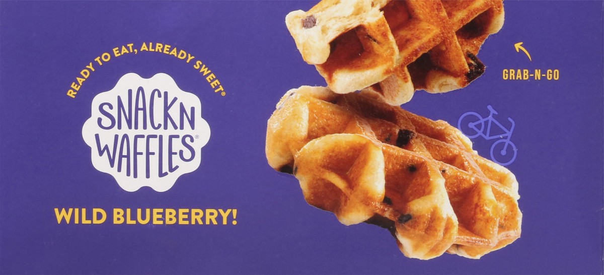 slide 6 of 9, Snack'n Waffles Wild Blueberry Waffles 6 ea, 6 ct