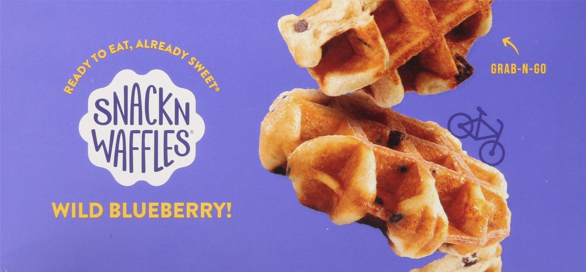 slide 3 of 9, Snack'n Waffles Wild Blueberry Waffles 6 ea, 6 ct