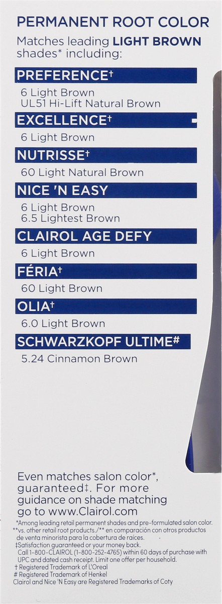 slide 9 of 9, Nice 'n Easy Clairol Root Touch-Up Permanent Hair Color - 6 Light Brown - 1 Kit, 1 ct