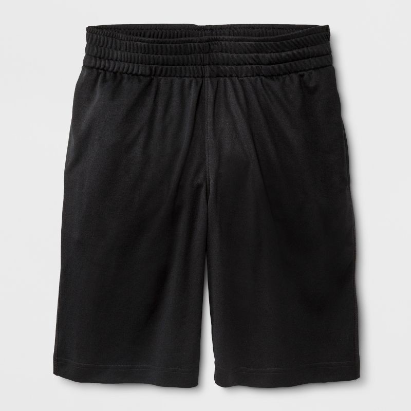 slide 1 of 1, Boys' Pull-On Activewear Shorts - Cat & Jack Black S, 1 ct