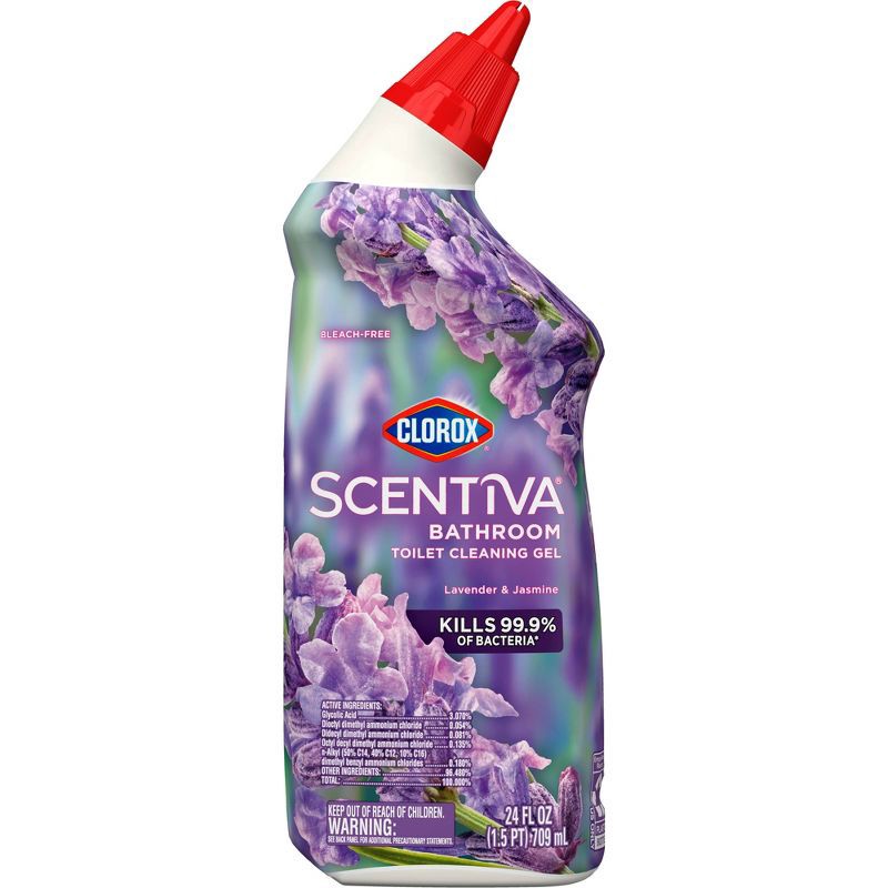 slide 2 of 13, Clorox Scentiva Toilet Cleaning Gel Bleach Free - Tuscan Lavender & Jasmine - 24 fl oz, 24 fl oz