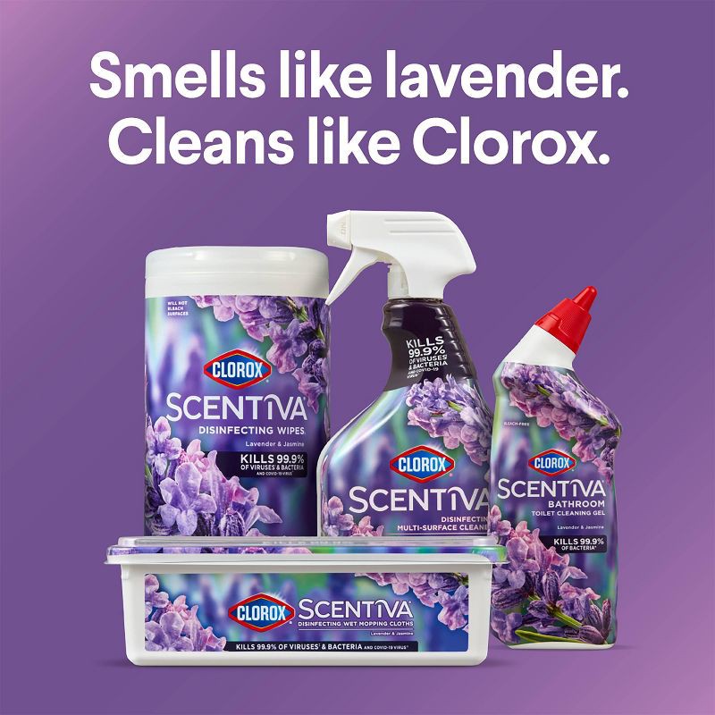 slide 13 of 13, Clorox Scentiva Toilet Cleaning Gel Bleach Free - Tuscan Lavender & Jasmine - 24 fl oz, 24 fl oz