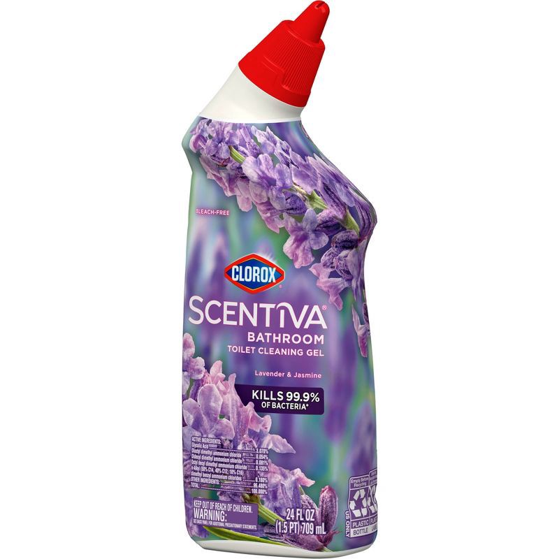 slide 10 of 13, Clorox Scentiva Toilet Cleaning Gel Bleach Free - Tuscan Lavender & Jasmine - 24 fl oz, 24 fl oz