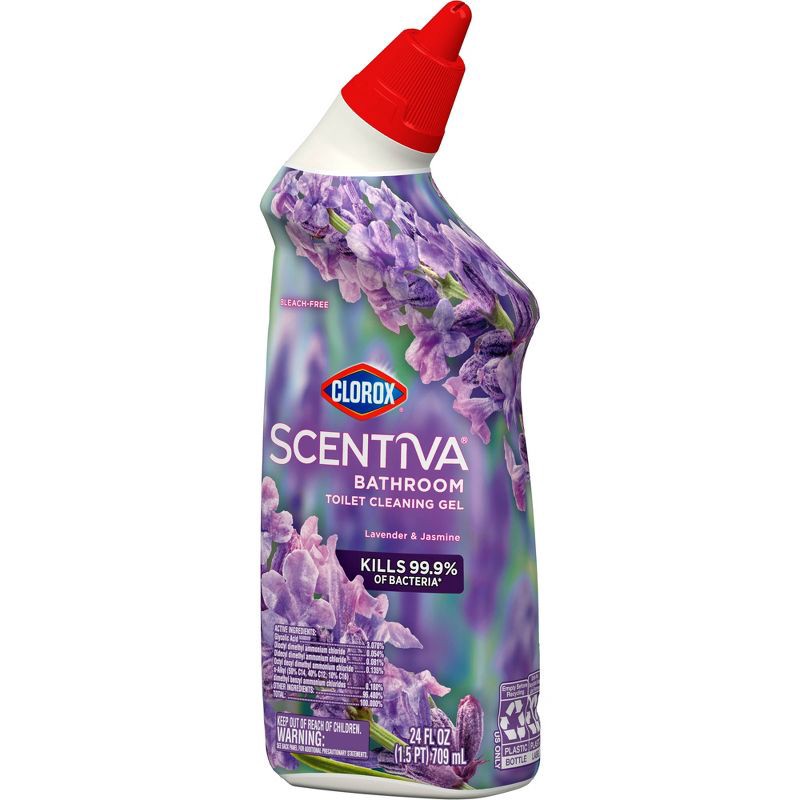 slide 4 of 13, Clorox Scentiva Toilet Cleaning Gel Bleach Free - Tuscan Lavender & Jasmine - 24 fl oz, 24 fl oz