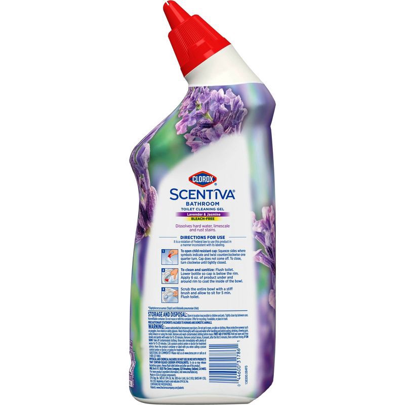 slide 7 of 13, Clorox Scentiva Toilet Cleaning Gel Bleach Free - Tuscan Lavender & Jasmine - 24 fl oz, 24 fl oz