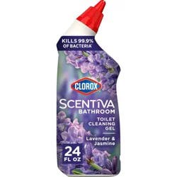 Clorox Scentiva Toilet Cleaning Gel Bleach Free - Tuscan Lavender & Jasmine - 24 fl oz
