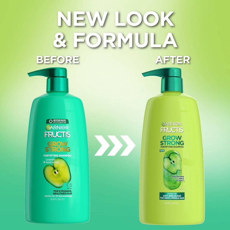 slide 2 of 6, Garnier Fructis Active Fruit Protein Grow Strong Fortifying Shampoo - 33.8 fl oz, 33.8 fl oz