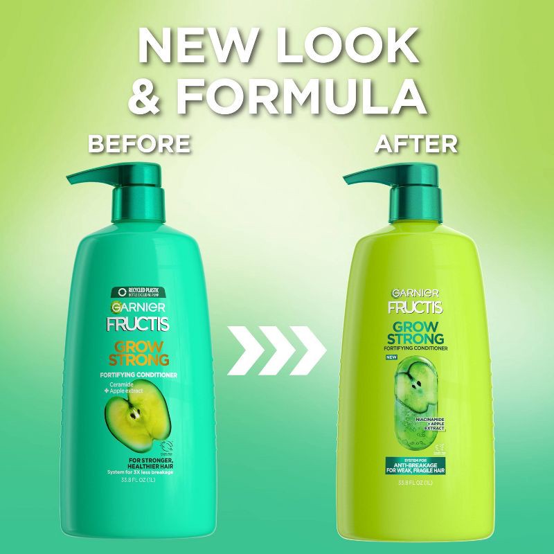 slide 6 of 7, Garnier Fructis Active Fruit Protein Grow Strong Fortifying Hair Conditioner - 33.8 fl oz, 33.8 fl oz