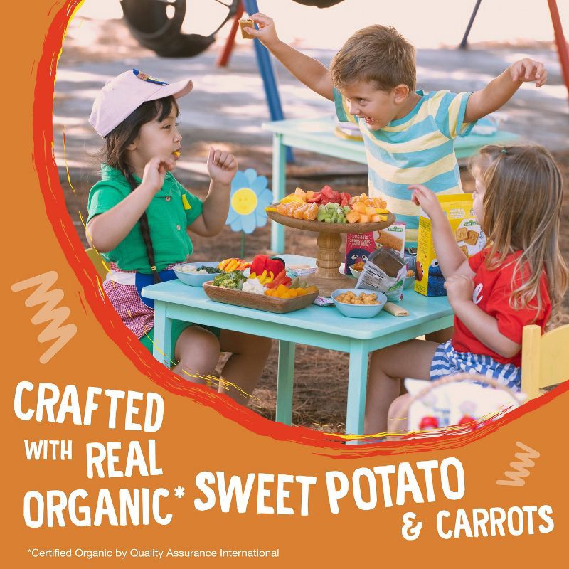 slide 3 of 10, Earth's Best Organic Sweet Potato Carrot Toddler Snack Bars Sesame Street Sunny Days - 7ct, 7 ct