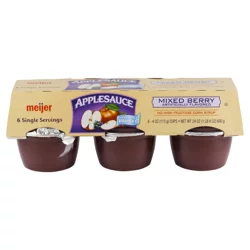 Meijer Mixed Berry Applesauce, 6 Pack
