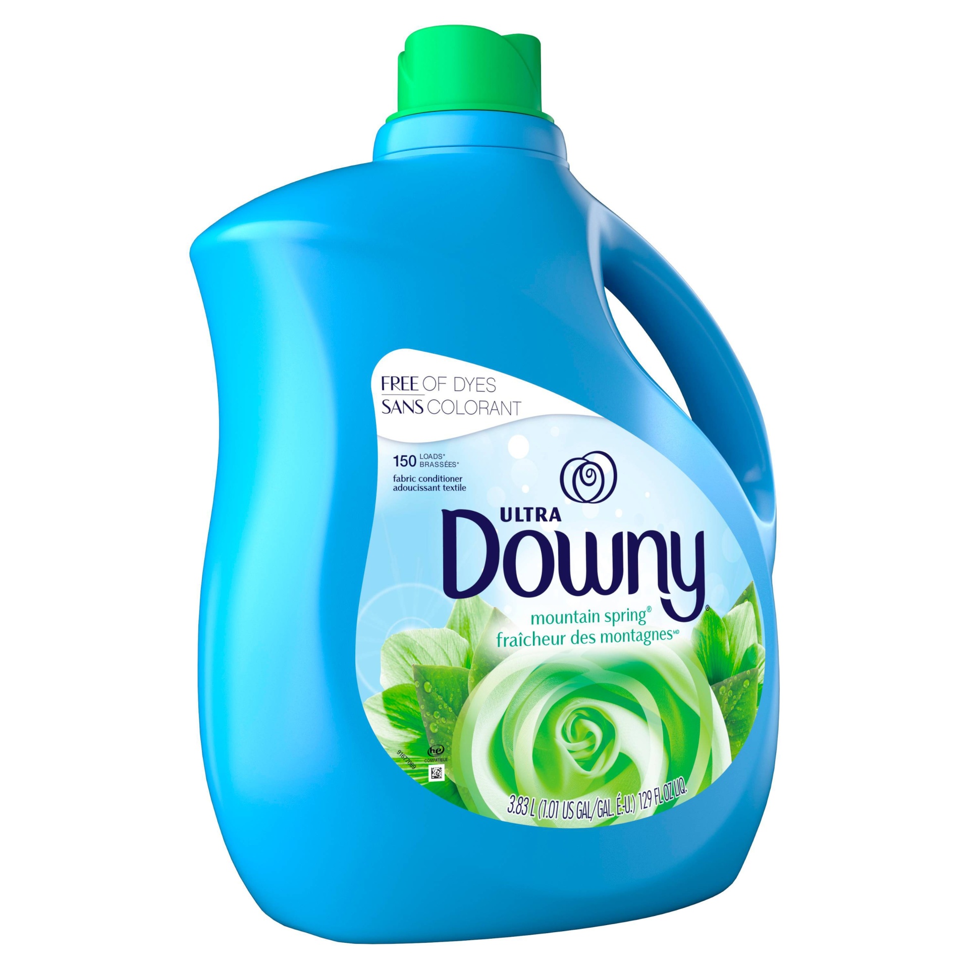 slide 1 of 6, Downy Ultra Mountain Spring Fabric Conditioner, 129 fl oz