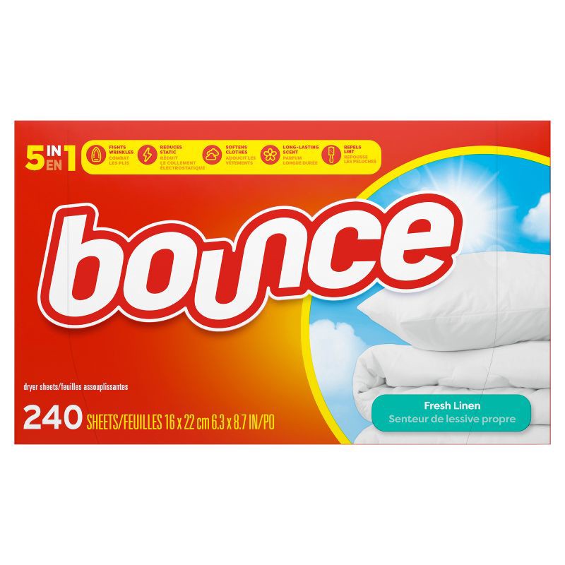 slide 2 of 10, Bounce Fresh Linen Fabric Softener Dryer Sheets - 240ct, 240 ct