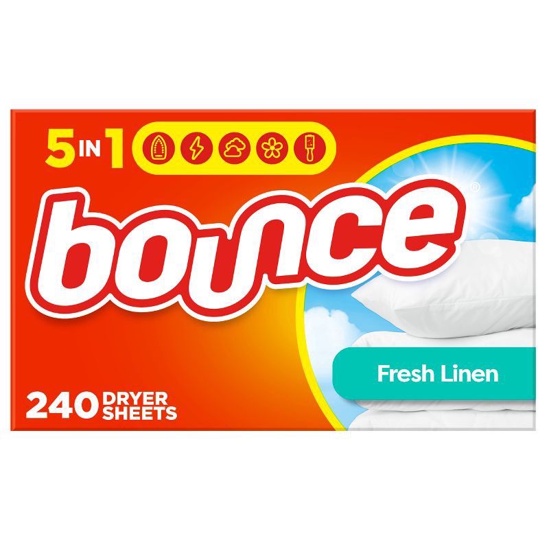 slide 1 of 7, Bounce Fresh Linen Fabric Softener Dryer Sheets - 240ct, 240 ct