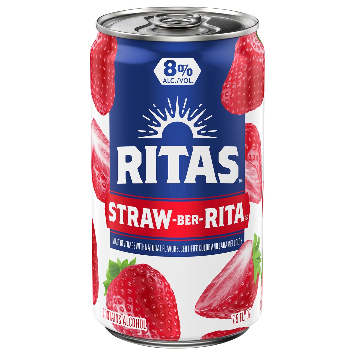 slide 1 of 2, RITAS Straw-ber-rita 7.5 fl oz Single Can, 7.50 fl oz