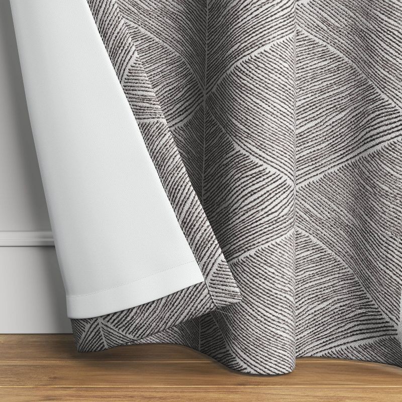 slide 2 of 4, 1pc 50"x84" Blackout Modern Stroke Window Curtain Panel Gray - Project 62™, 1 ct