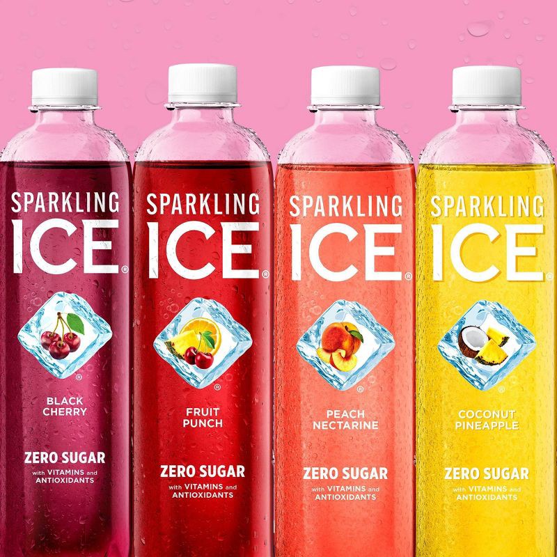 slide 5 of 10, Sparkling ICE Variety Pack-Black Cherry/Peach Nectarine/Coconut Pineapple/Fruit Punch - 12pk/17 fl oz Bottles, 12 ct; 17 fl oz