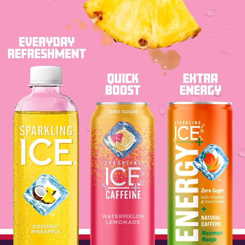 slide 6 of 10, Sparkling ICE Variety Pack-Black Cherry/Peach Nectarine/Coconut Pineapple/Fruit Punch - 12pk/17 fl oz Bottles, 12 ct; 17 fl oz