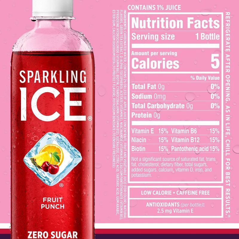 slide 9 of 10, Sparkling ICE Variety Pack-Black Cherry/Peach Nectarine/Coconut Pineapple/Fruit Punch - 12pk/17 fl oz Bottles, 12 ct; 17 fl oz