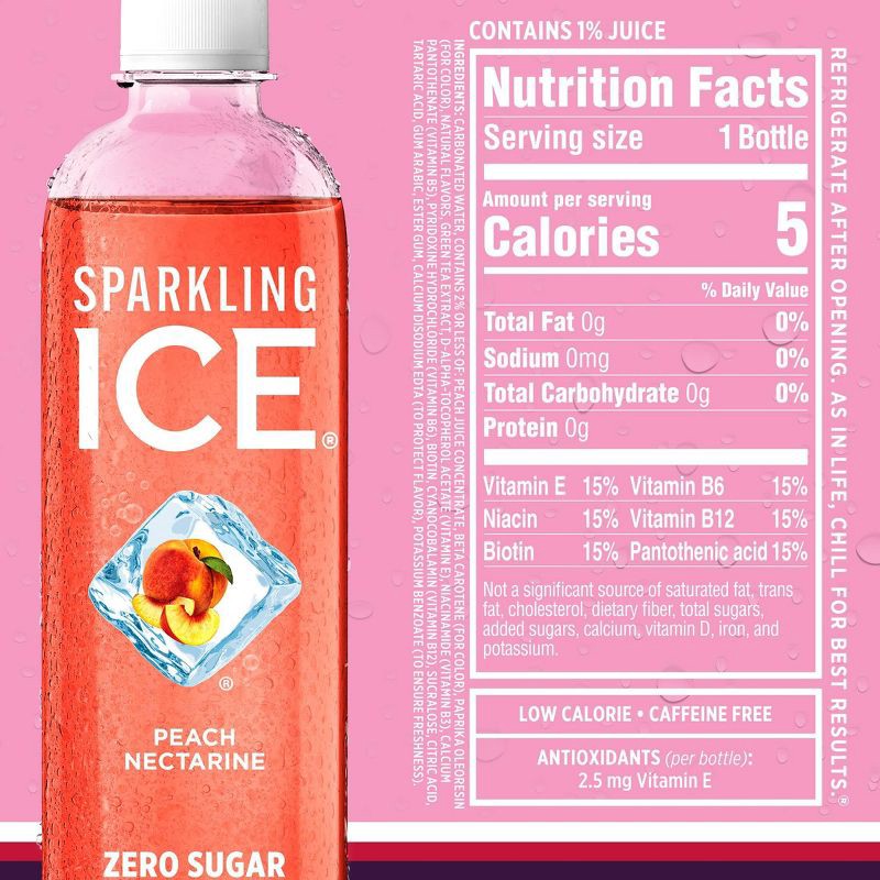 slide 10 of 10, Sparkling ICE Variety Pack-Black Cherry/Peach Nectarine/Coconut Pineapple/Fruit Punch - 12pk/17 fl oz Bottles, 12 ct; 17 fl oz