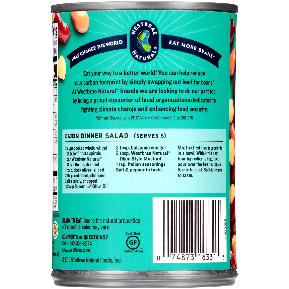 slide 4 of 10, Westbrae Natural Vegetarian Organic Salad Beans Low Sodium, 15 oz