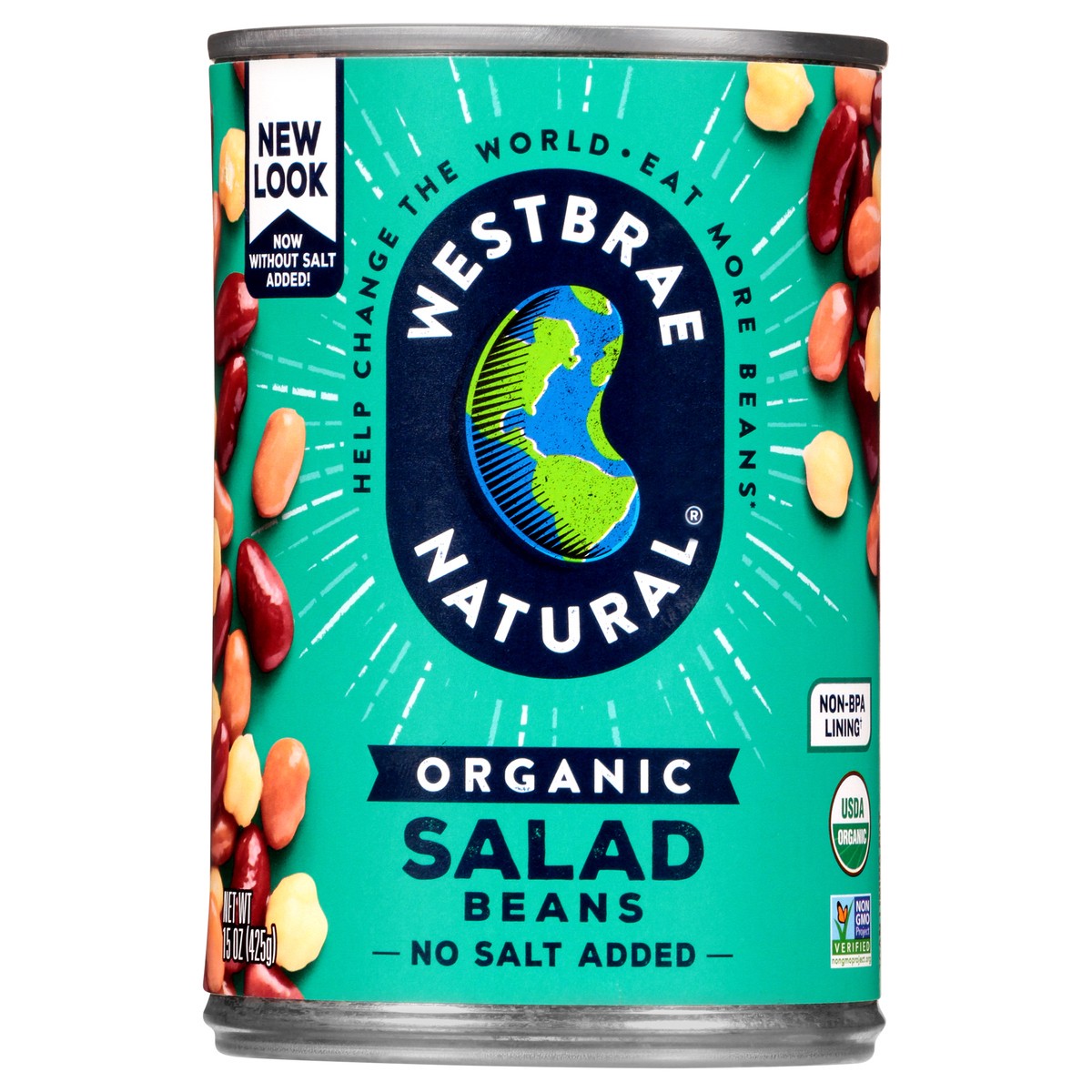 slide 3 of 10, Westbrae Natural Vegetarian Organic Salad Beans Low Sodium, 15 oz