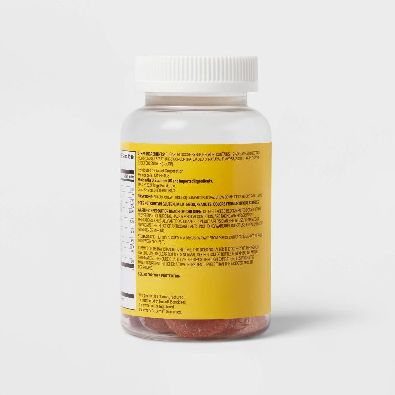 slide 4 of 4, Immunity Support Dietary Supplement Gummy - Assorted Fruit - 42ct - up&up™, 42 ct