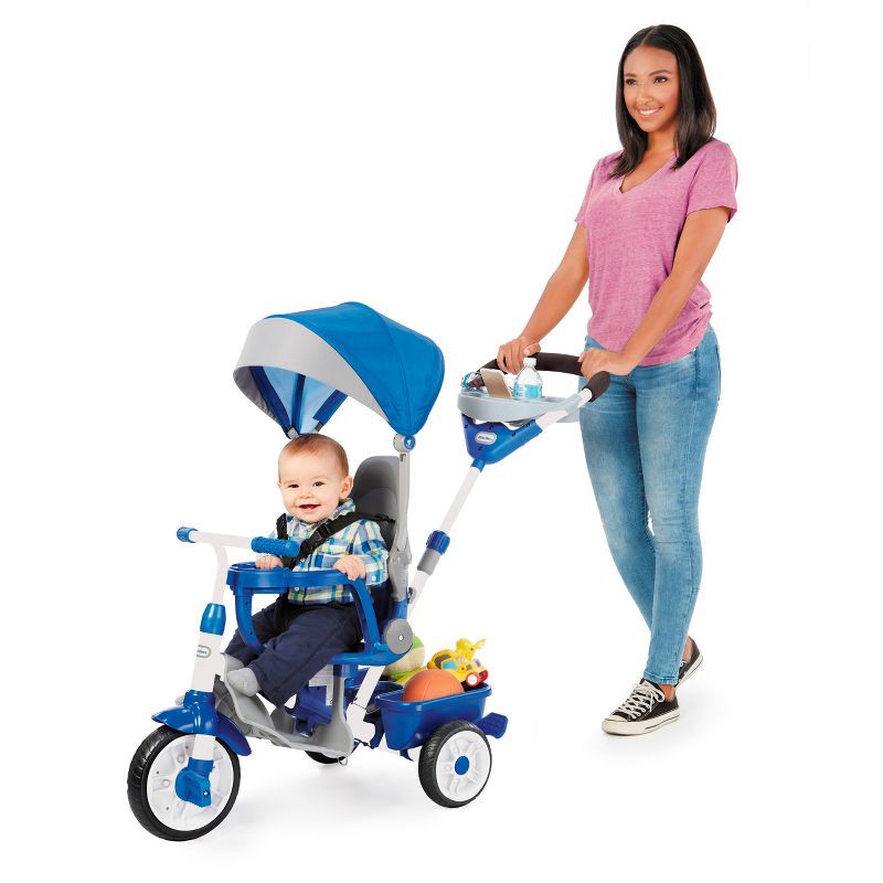 slide 1 of 5, Little Tikes Perfect Fit 4-in-1 Trike - Blue, 1 ct