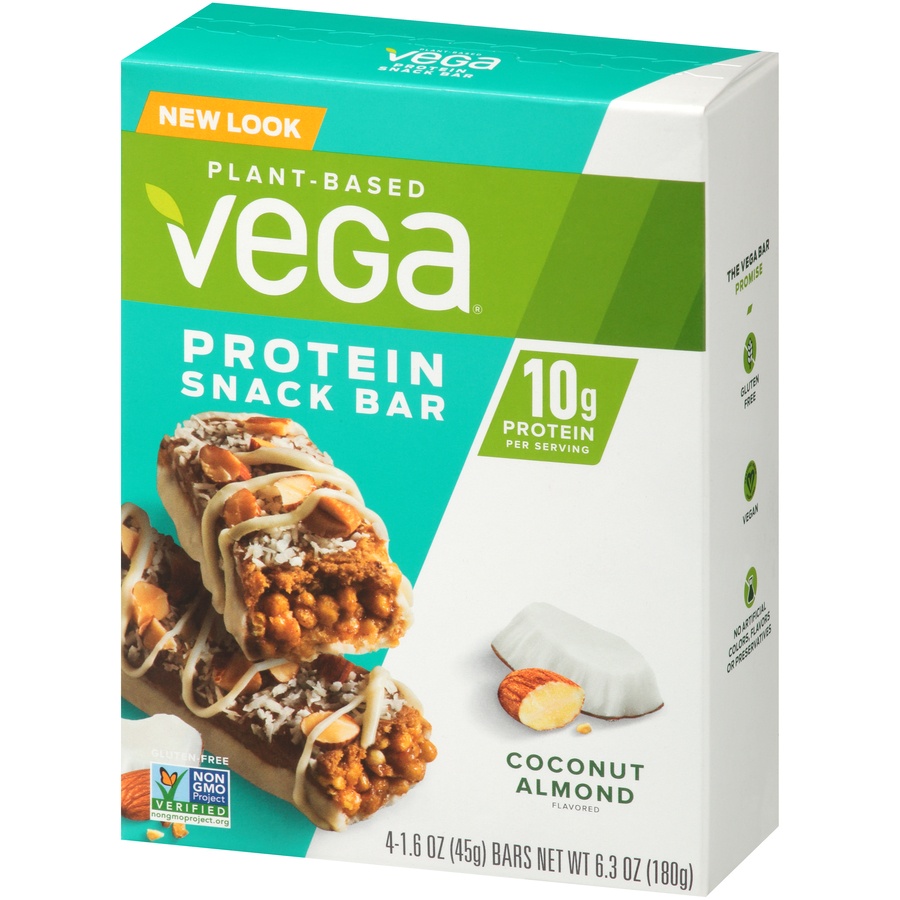 slide 3 of 8, Vega Coconut Almond Protein Snack Bar, 4 ct; 1.6 oz