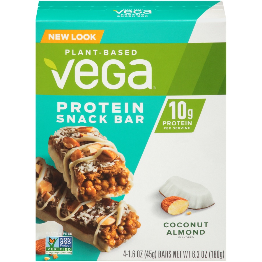 slide 1 of 8, Vega Coconut Almond Protein Snack Bar, 4 ct; 1.6 oz