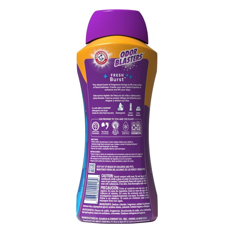 slide 2 of 13, Arm & Hammer Odor Blasters In-Wash Scent Booster - Fresh Burst - 37.8oz, 37.8 oz